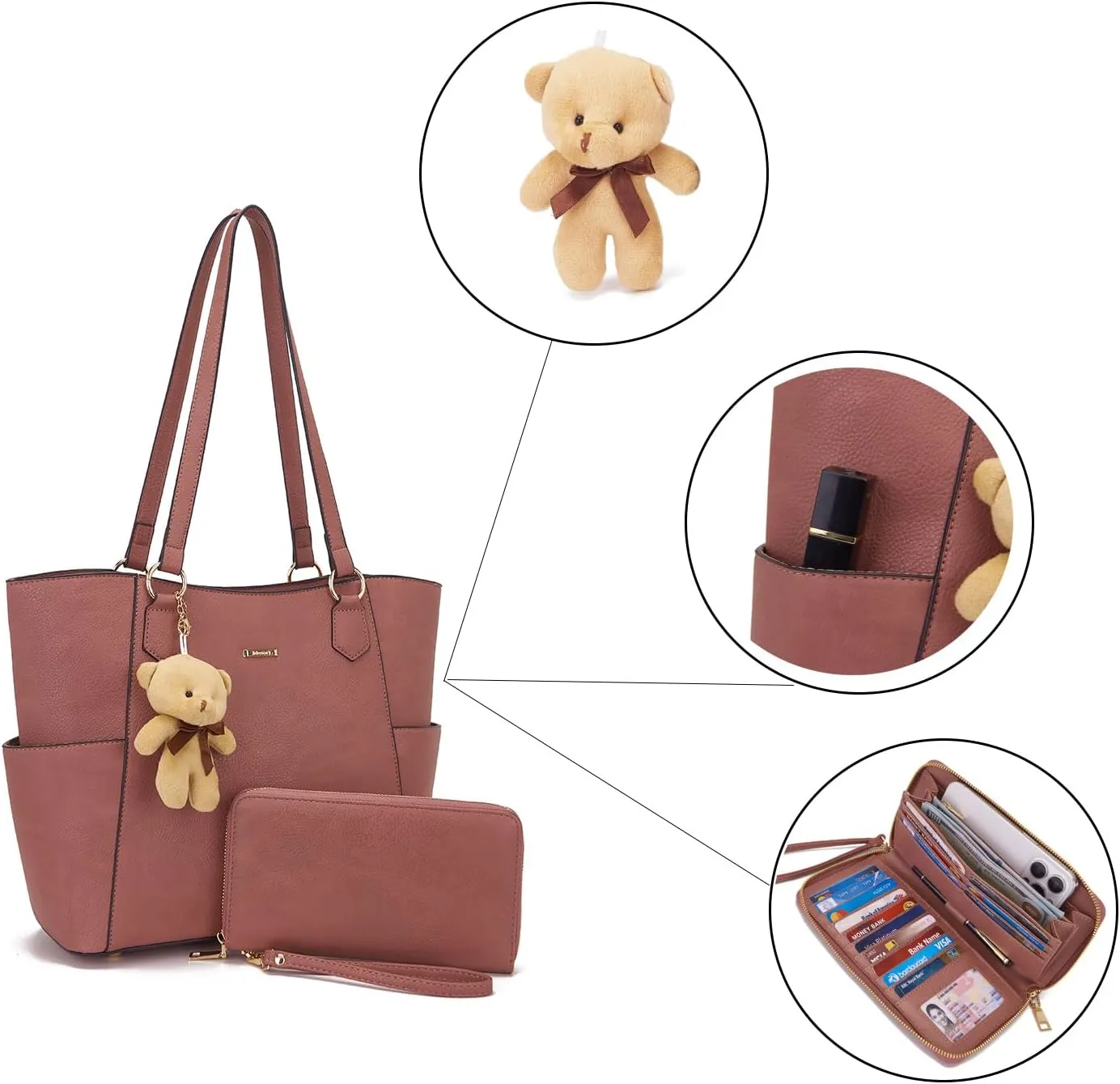 Tote Handbags for Women Purse and Wallet Set Large Shoulder Bags Crossbody Purses Satchel