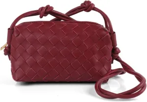 UPSONG Woven Crossbody Bags for WomenFashion Leather Lightweight Handbags Shoulder Bag Phone Purse Ladies Messenger Bag