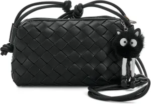 UPSONG Woven Crossbody Bags for WomenFashion Leather Lightweight Handbags Shoulder Bag Phone Purse Ladies Messenger Bag