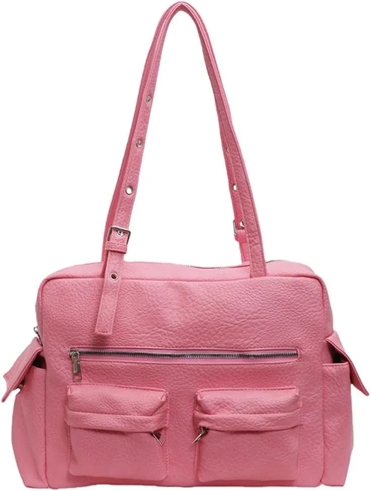 Vegan Leather Purses and Handbags for Women Large Shoulder Bags Soft Multi-Pocket Tote Bag Top Handle Satchels