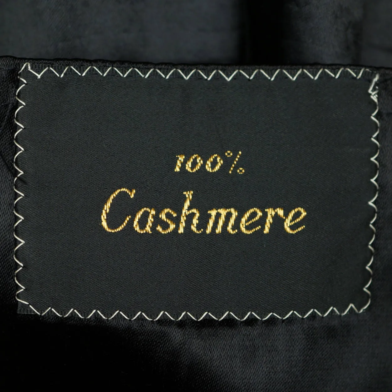 Vintage Mens Overcoat 100% Pure Cashmere Black Coat Size 44R Made in Canada