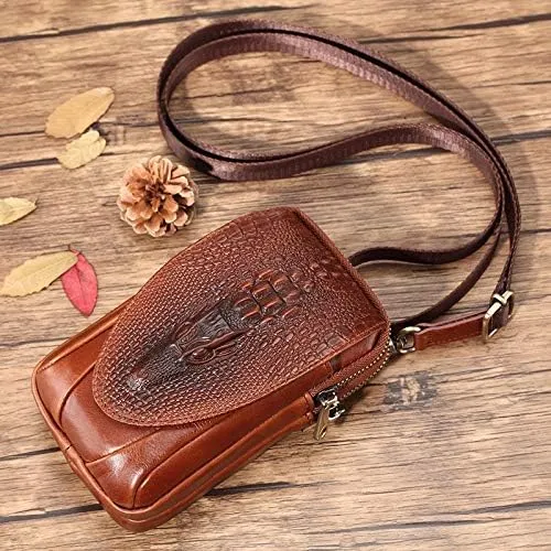 Waist Pack Men's Genuine Leather Belt Bag Multi-Function Mini Shoulder Bags Clear Fanny Pack Designer Waist Bag Belt Phone Pouch Purse