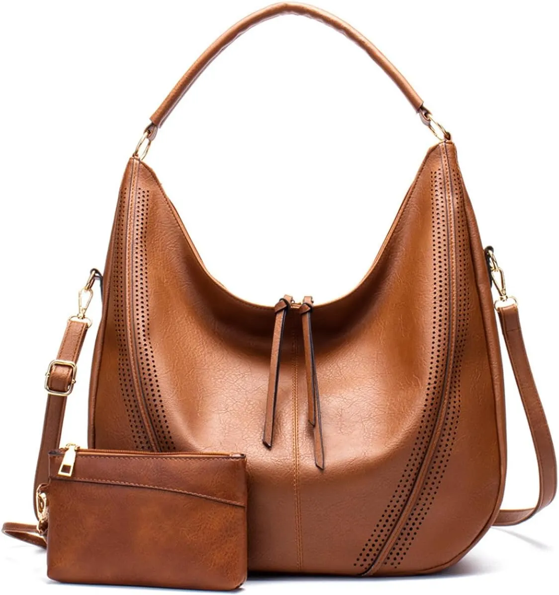 Women Fashion Synthetic Leather Handbags Tote Bag Large Shoulder Bags Top Handle Satchel Purse Set 2pcs