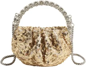 Womens Rhinestone Evening Clutch Bag Y2k Shinny Sequin Cloud Purse Mini Totes Handbag Satchel Dinner Party Wedding