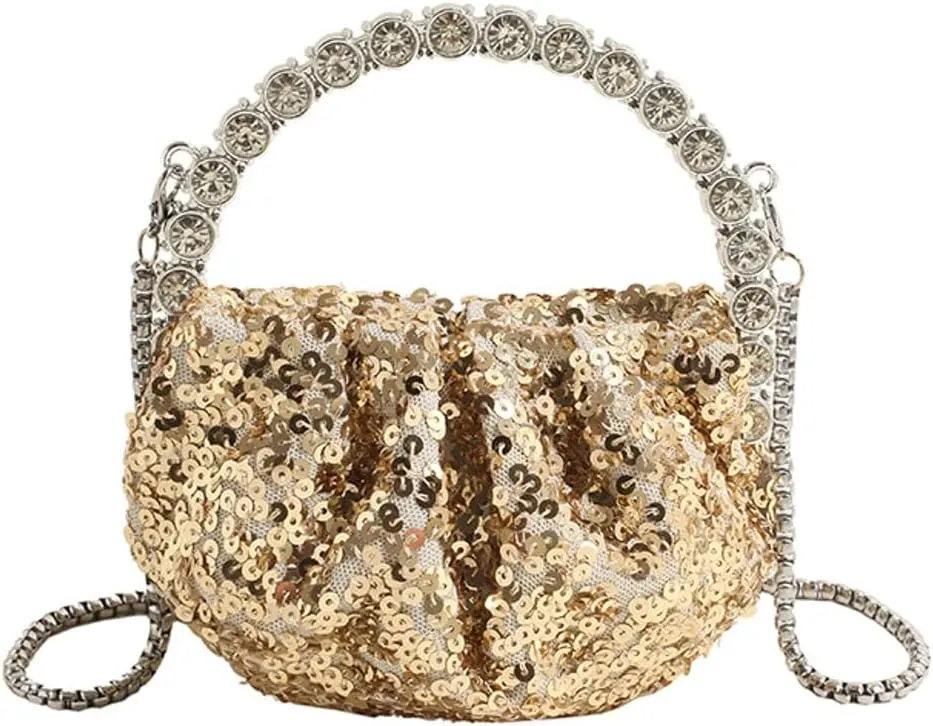 Womens Rhinestone Evening Clutch Bag Y2k Shinny Sequin Cloud Purse Mini Totes Handbag Satchel Dinner Party Wedding