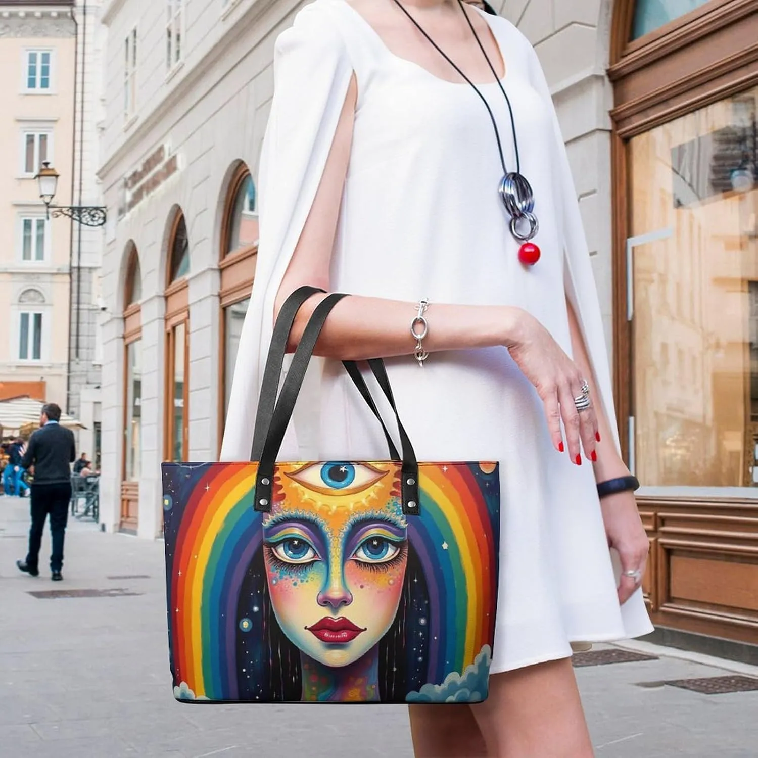 Womens Shoulder Bag, Large Shoulder Bags Casual Handbags, Large Capacity PU Leather Shopping Work Bag