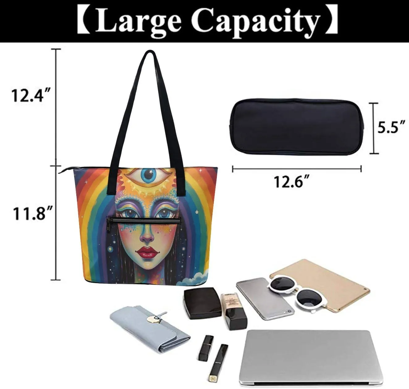 Womens Shoulder Bag, Large Shoulder Bags Casual Handbags, Large Capacity PU Leather Shopping Work Bag