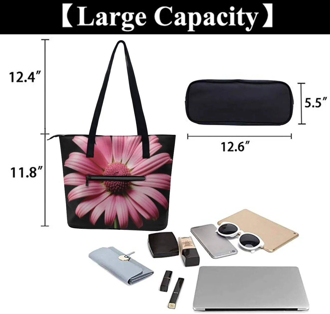 Womens Shoulder Bag, Large Shoulder Bags Casual Handbags, Large Capacity PU Leather Shopping Work Bag