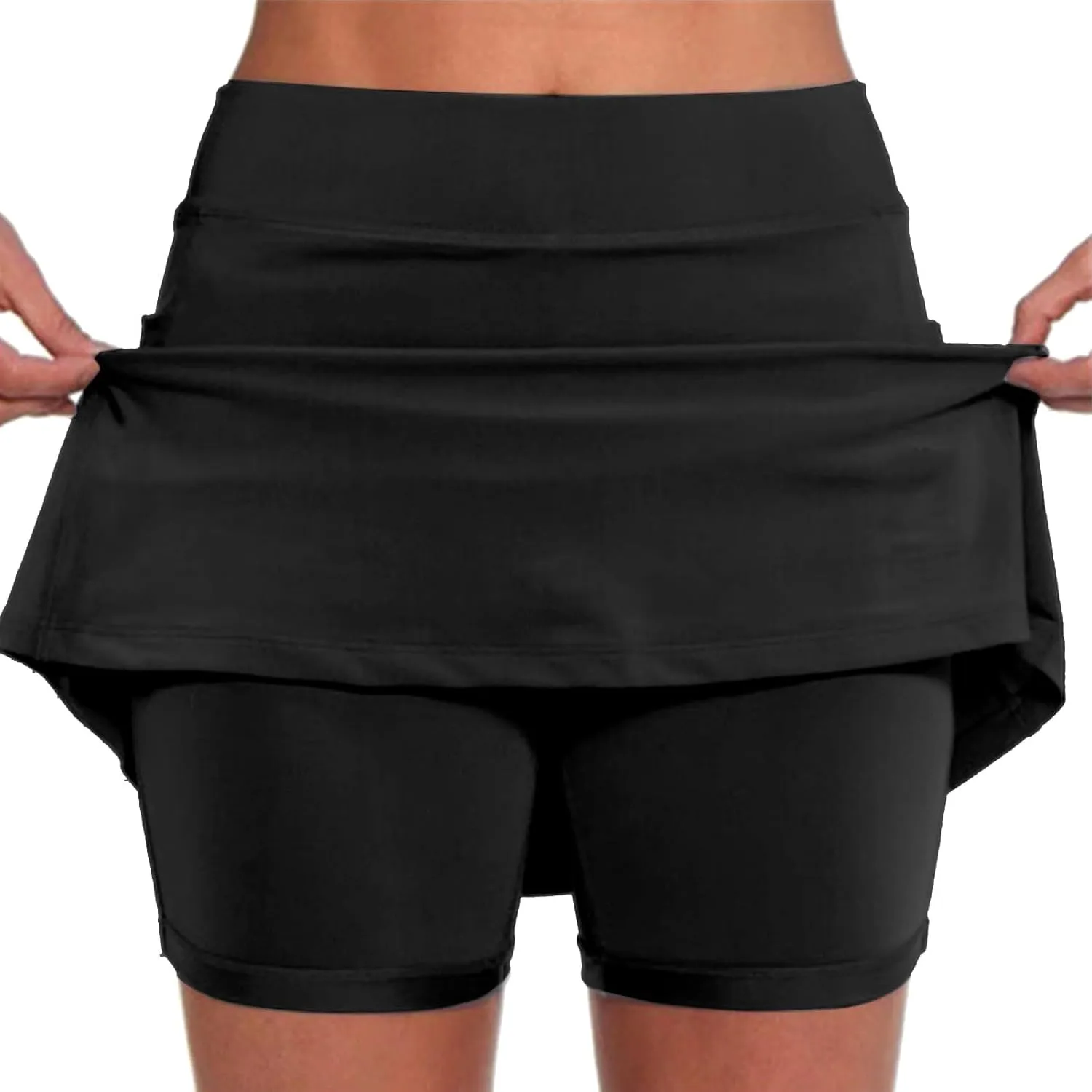 Womens Skorts with Pockets,Tummy Control Plus Size Skorts for Women High Waist Athletic Sports Pants Skirt Casual Pants.
