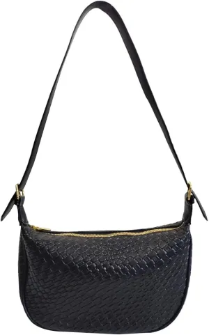 Woven Crossbody Bags for Women Hobo Purses for Womenblack shoulder bag with Adjustable Strap
