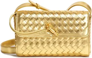 Woven Crossbody Bags for Women PU Leather Shoulder Bag Handwoven Small Hobo Bag Purses 2024