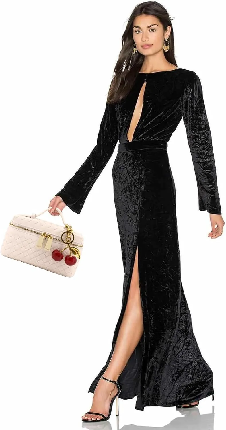 Woven Crossbody Bags for Women Trendy Clutch Purse Bag Small Top Handle Leather Handbag with Cherry Charm