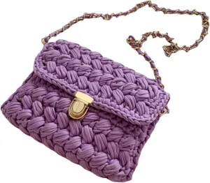 Woven Purse Evening Bag Y2K Handmade Crochet Bags for Women Woven Handbag Colorful Purse Evening Clutch