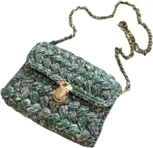 Woven Purse Evening Bag Y2K Handmade Crochet Bags for Women Woven Handbag Colorful Purse Evening Clutch